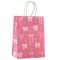 WGW Papírtáska, kicsi (20cmx15cmx8cm), rózsaszín masnis 05