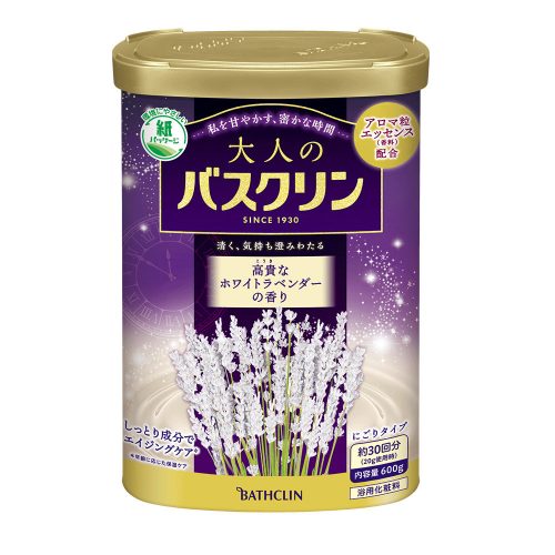 BATHCLIN Premium Japán Fürdősó - Fehér Levendula illatú 600g