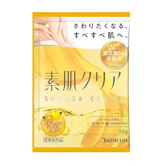 Bathclin Suhada Clear Aroma Fürdősó - Frissítő Citrus illatú 50g Bathclin Suhada Clear Aroma Fürdősó - Frissítő Citrus illatú 50g