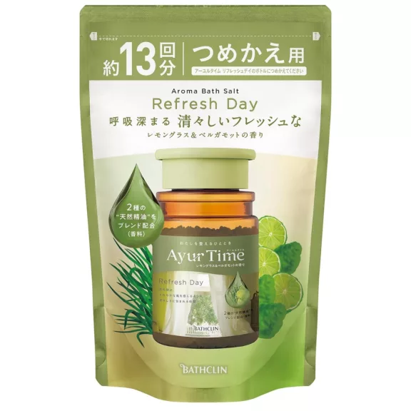 Bathclin Ayur Time Aroma Fürdősó - Refresh Day 520g utántöltő tasak Bathclin Ayur Time Aroma Fürdősó - Refresh Day 520g utántöltő tasak