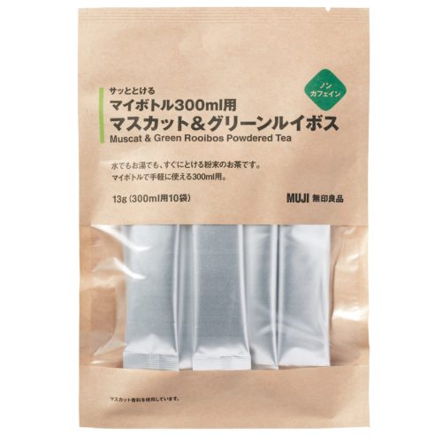 MUJI Instant Tea Por - Muscat ízesítésű Green Rooibos Tea 1.3gx10db