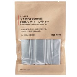   MUJI Instant Tea Por - Fehér Őszibarack ízesítésű Zöld Tea 1.2gx10db