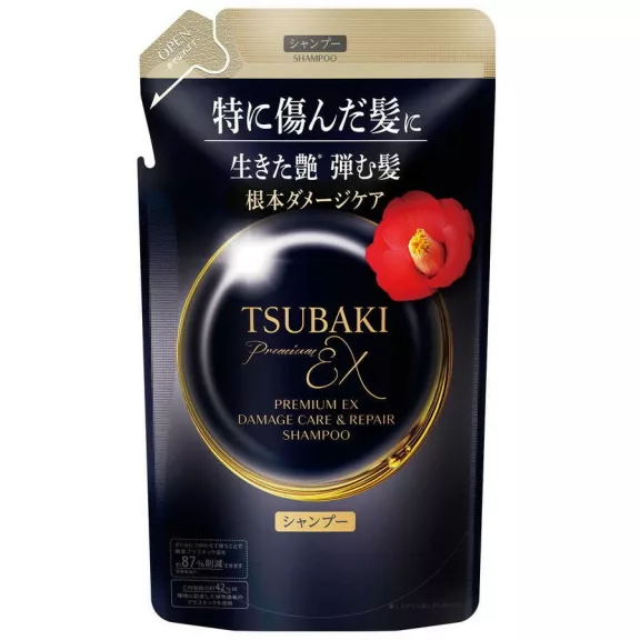 Tsubaki Premium EX Damage Care & Repair Sampon 300ml utántöltő tasak Tsubaki Premium EX Damage Care & Repair Sampon 300ml utántöltő tasak