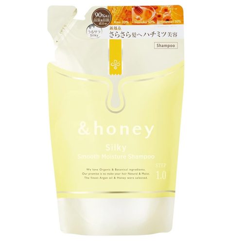 AND HONEY Silky Smooth Moist 1.0 Sampon 350ml utántöltő tasak