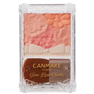   CANMAKE Glow Fleur Cheeks Arcpirosító Paletta + ecset 02 Apricot Fleur