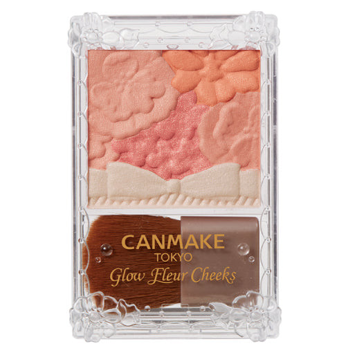 CANMAKE Glow Fleur Cheeks Arcpirosító Paletta + ecset 02 Apricot Fleur