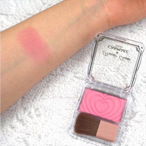 CANMAKE Powder Cheeks N Arcpirosító + ecset P01 Powerful Pink