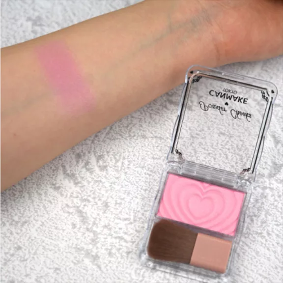 Canmake Powder Cheeks N Arcpirosító + ecset P02 Little Shy Pink