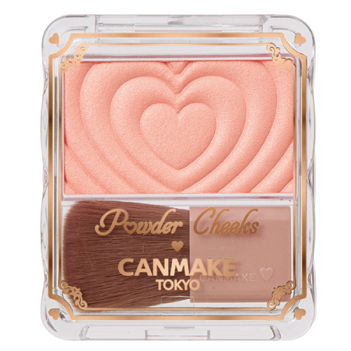 CANMAKE Powder Cheeks N Arcpirosító + ecset P03 Cheerful Peach