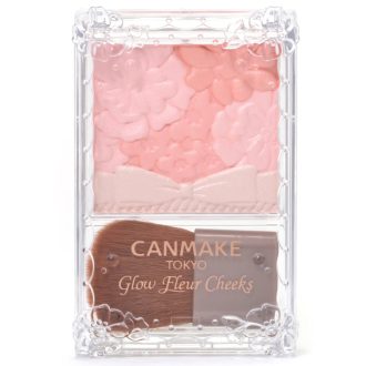   CANMAKE Glow Fleur Cheeks Arcpirosító Paletta + ecset 18 Peach Whip Fleur