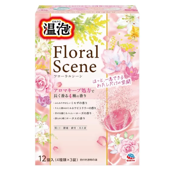 Earth Onpo Floral Scene Fürdősó Tabletta válogatás csomag 40gx12db Earth Onpo Floral Scene Fürdősó Tabletta válogatás csomag 40gx12db