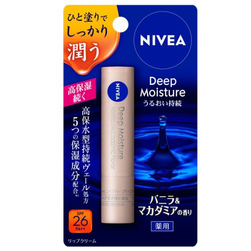 NIVEA Deep Moisture Ajakbalzsam - Vanilla & Macadamia (SPF26 PA++)