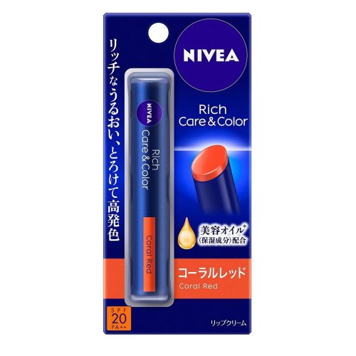 NIVEA Rich Care and Color Ajakbalzsam - Coral Red (SPF20 PA++)