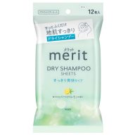   MERIT Szárazsampon Faggyúfelszívó Lapok Zsíros Fejbőrre - Citrom Illatú 12lap