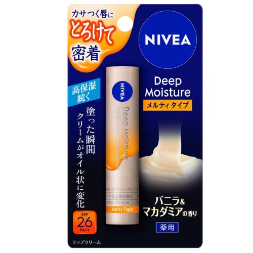 NIVEA Deep Moisture Melty Ajakbalzsam - Vanilla & Macadamia (SPF26 PA++)