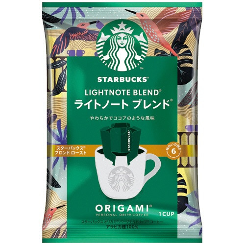 STARBUCKS Japan Origami Őrölt Kávé Filterben Csepegtetett Kávéhoz - Lightnote Blend 9g