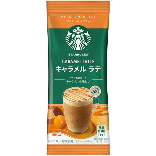 STARBUCKS Japan Premium Mixes azonnal oldódó kávéitalpor - Caramel Latte 23g