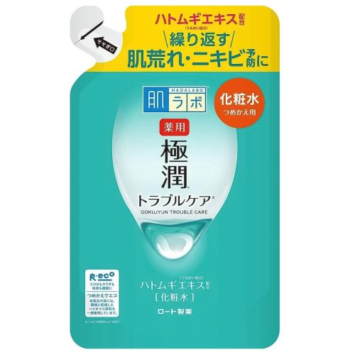 HADA LABO Gokujyun Hatomugi Hidratáló Arctonik 170ml utántöltő tasak