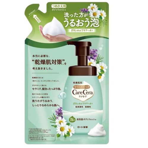 CARE CERA Foam High Moisturizing Tusfürdő Hab - Gyógynövény 385ml utántöltő tasak