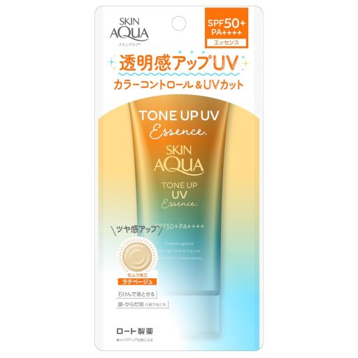 SKIN AQUA Tone Up UV Fényvédő Esszencia - Latte Beige 80g (SPF50+ PA++++)