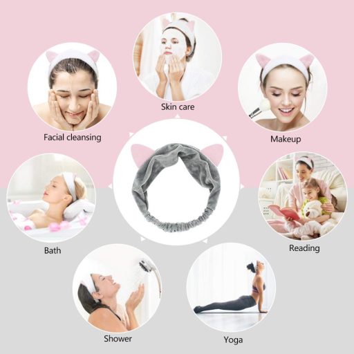 WGW Kozmetikai Hajpánt Cica fülekkel - Rózsaszín