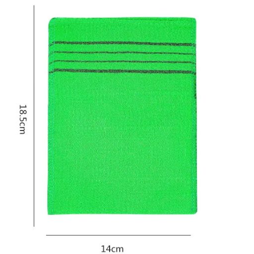WGW Koreai Bőrradírozó Mosdókendő 04 zöld fekete csíkkal 1db