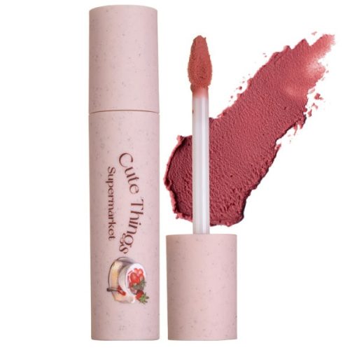FLORTTE I Am Super Beauty Matte Cream Rúzs #04 Strawberry (Cute Things Supermarket Series)