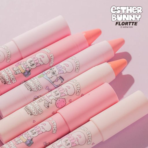 FLORTTE Blush Stick Arcpirosító #02 Cherry Blossom Pink 3.5g (Esther Bunny Collection)