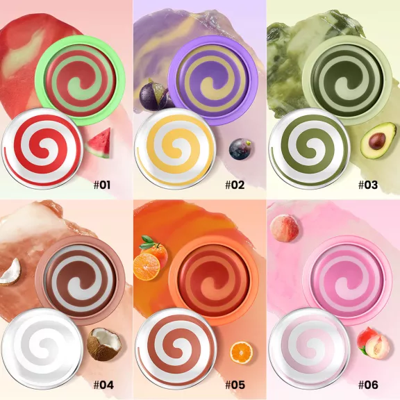 Pudaier Mimi Glam Dual Color Fruit-Inspired Ajakbalzsam #01 Watermelon Reverie 12g