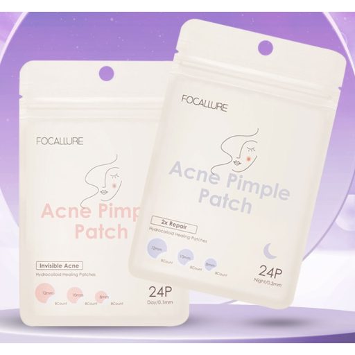 FOCALLURE Acne Pimple Patch Hidrokolloid Tapasz Pattanásokra 02 Éjszakára 24db