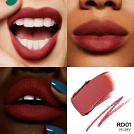   FOCALLURE Blur Matte 2in1 Double-Ended Rúzs és Szájkontúrceruza #RD01 Ruby