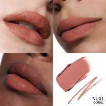   Focallure Blur Matte 2in1 Double-Ended Rúzs és Szájkontúrceruza #NU01 Coral