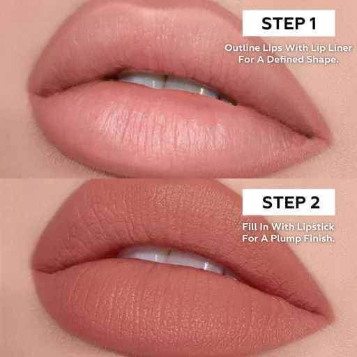 FOCALLURE Blur Matte 2in1 Double-Ended Rúzs és Szájkontúrceruza #NU01 Coral