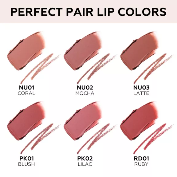 Focallure Blur Matte 2in1 Double-Ended Rúzs és Szájkontúrceruza #NU01 Coral Focallure Blur Matte 2in1 Double-Ended Rúzs és Szájkontúrceruza #NU01 Coral