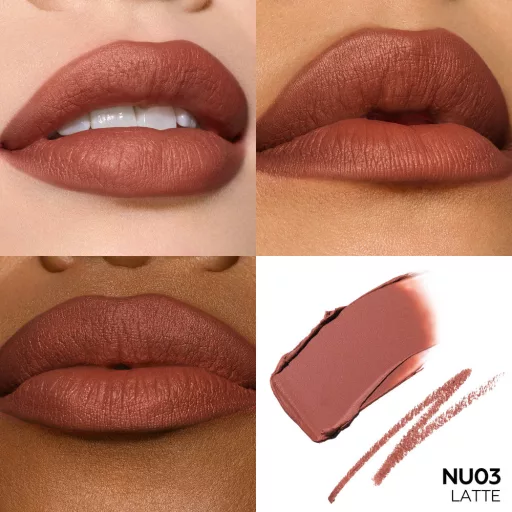 FOCALLURE Blur Matte 2in1 Double-Ended Rúzs és Szájkontúrceruza #NU03 Latte