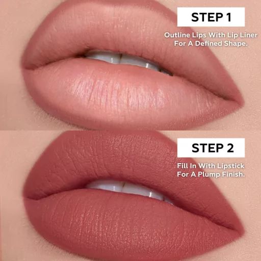 FOCALLURE Blur Matte 2in1 Double-Ended Rúzs és Szájkontúrceruza #PK01 Blush
