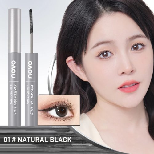 NOVO Fine Lash Out Steel Tube Mascara Szempillaspirál 01 Natural Black (fekete) 3g