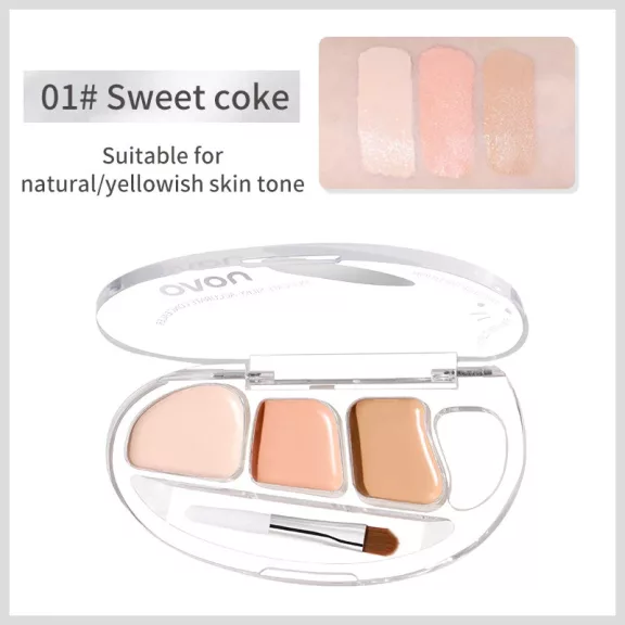 Novo Silky No Trace Triple Color Korrektor Paletta 01 Sweet Caramel 4g Novo Silky No Trace Triple Color Korrektor Paletta 01 Sweet Caramel 4g