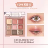   Gogotales Glaze Light Dream Szemhéjfesték Paletta #G03 Fanhua Brocade + arcpirosító + highlighter