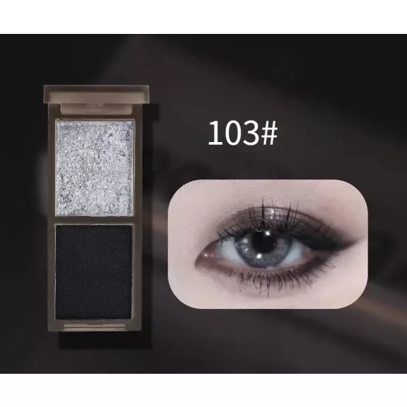 Biya Smoky Duo Szemhéjfesték Paletta #103 Silver Glitter & Black Biya Smoky Duo Szemhéjfesték Paletta #103 Silver Glitter & Black