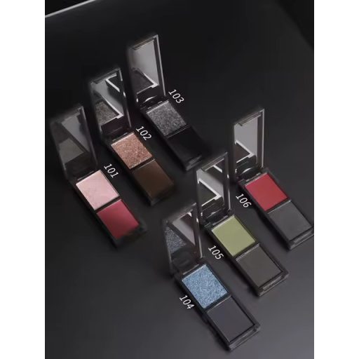 BIYA Smoky Duo Szemhéjfesték Paletta #104 Metallic Blue & Charcoal Gray