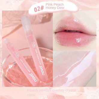   NOVO Moisturizing DuDu Ajakápoló Olaj 02 Peach Peach Honey Dew (Light Pink) 2g