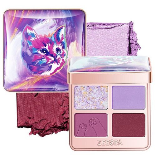 ZEESEA Tipsy Kitty Eyeshadow Quad Szemhéjfesték Paletta X04 Berry