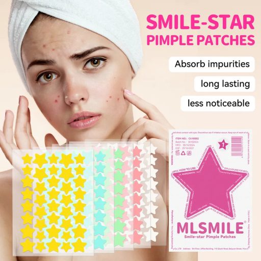 MLSMILE Smile Star Pimple Patches Hidrokolloid Tapasz Pattanásokra 04 Pink 40db