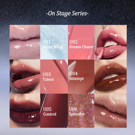 UHUE On Stage Series 6D Diamond Mirror Szájfény #U01 Silver Wing 3ml