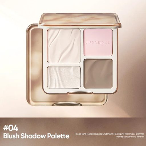 JUDYDOLL 2 IN 1 Highlighter és Kontúr Paletta #04 Blush Shadow Palette 9g