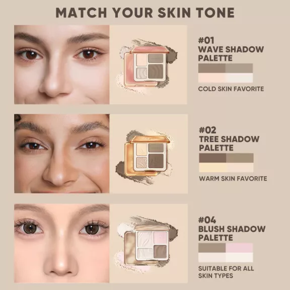 Judydoll 2 IN 1 Highlighter és Kontúr Paletta #04 Blush Shadow Palette 9g