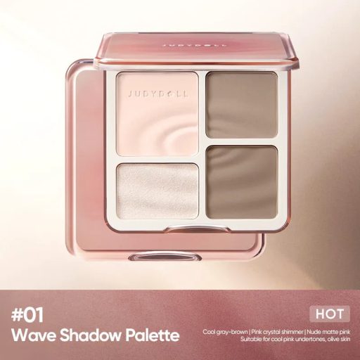 JUDYDOLL 2 IN 1 Highlighter és Kontúr Paletta #01 Wave Shadow Palette 9g