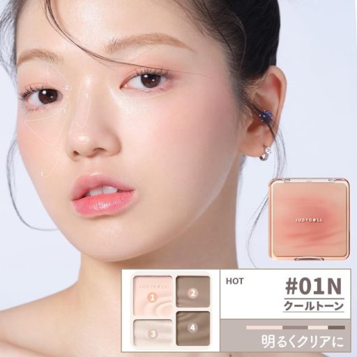 JUDYDOLL 2 IN 1 Highlighter és Kontúr Paletta #01 Wave Shadow Palette 9g