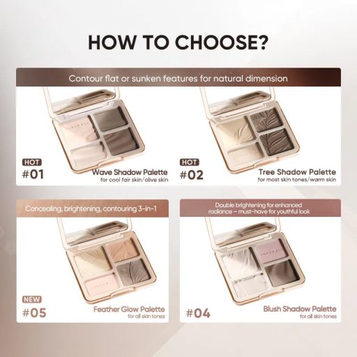 JUDYDOLL 2 IN 1 Highlighter és Kontúr Paletta #01 Wave Shadow Palette 9g